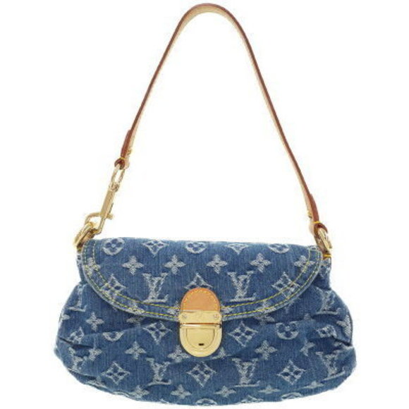 Louis Vuitton Monogram Denim Pleaty Shoulder Bag - Picture 1 of 8
